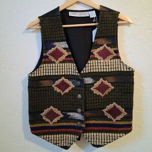 Western Geometric Patterned Vest Cowgirl